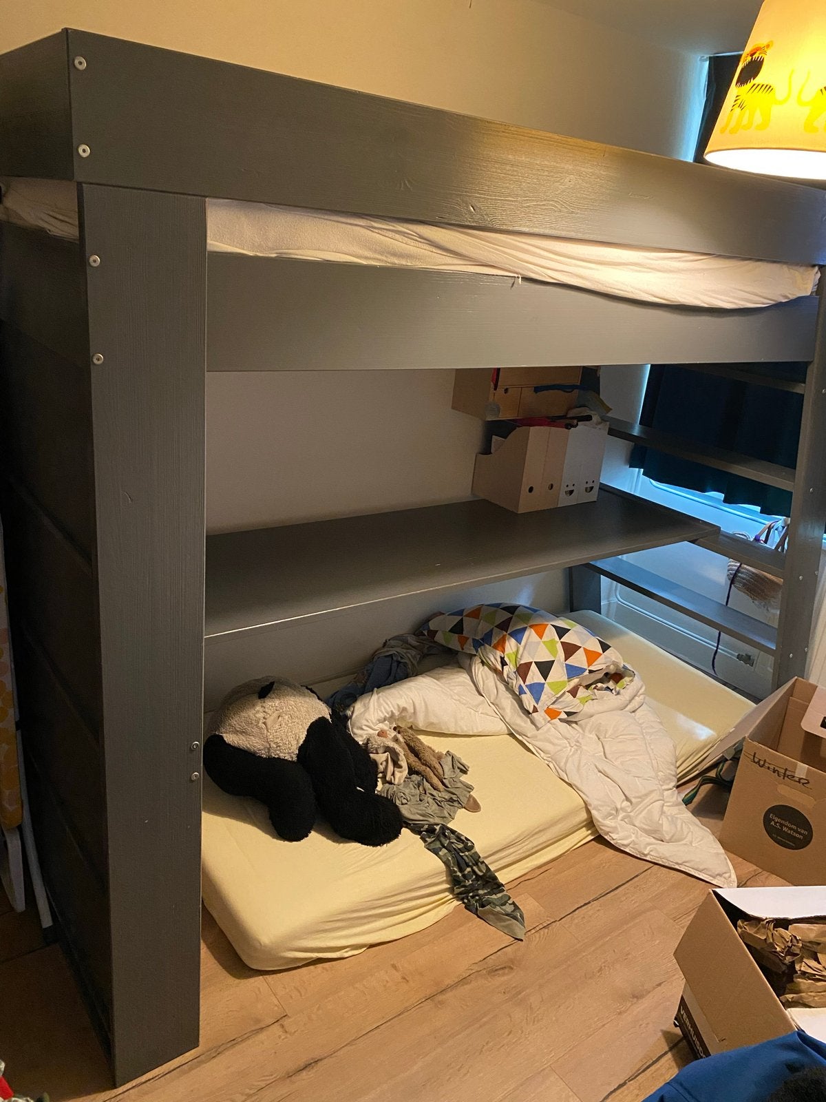 WOOOD Hoogslaper Julien met bureau en boekenkast, Huis en Inrichting, Slaapkamer | Stapelbedden en Hoogslapers, Ophalen, Gebruikt