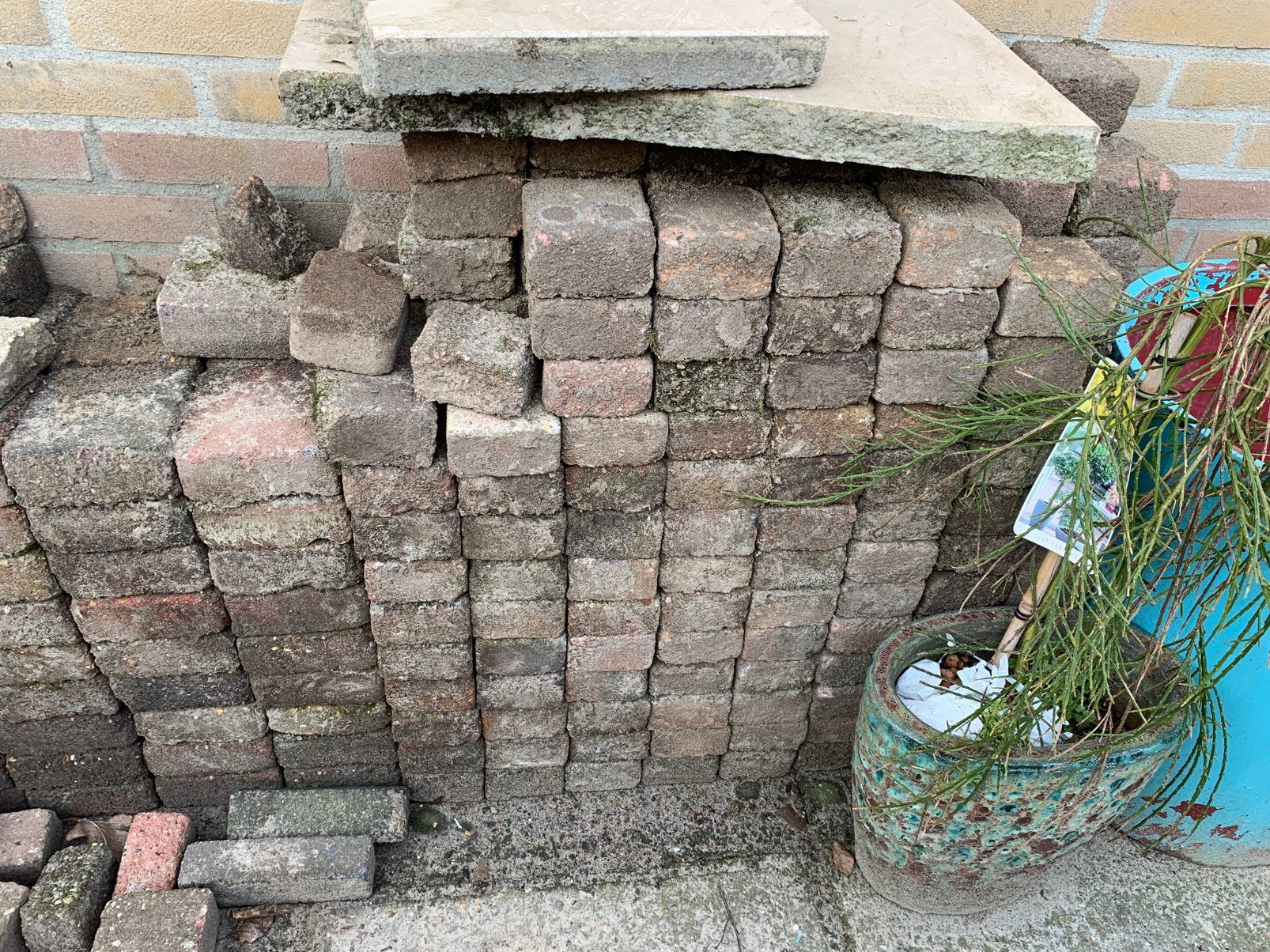 Koppelstones koppel stenen 14 x 14 en 10 x 10, Ophalen, Gebruikt, Beton, Klinkers