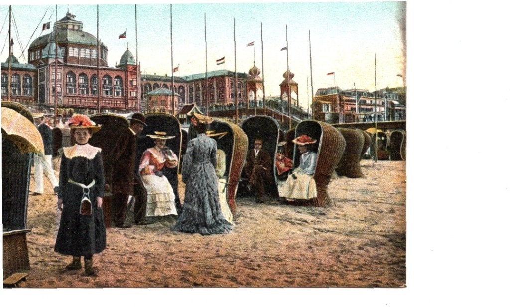 Oude Ansichtkaart Scheveningen Strand Kurhaus 1908, Ophalen of Verzenden, Voor 1920, Ongelopen