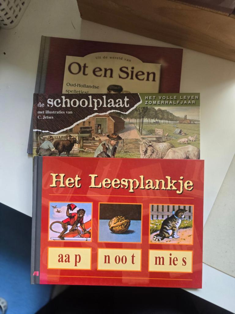 Vintage Kinderboeken: Ot en Sien, Schoolplaat, Leesplankje, Ophalen of Verzenden, Gelezen, Diverse auteurs (o.a. C. Jetses), Non-fictie
