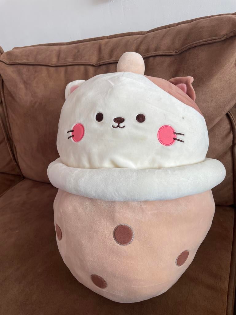 Squishy Kat Boba Knuffel - Super Zacht en Knuffelbaar, Overige merken, Ophalen of Verzenden, Zo goed als nieuw, Meerkleurig
