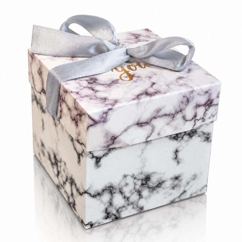 Partij geschenkdozen met marmer design 10,5cm