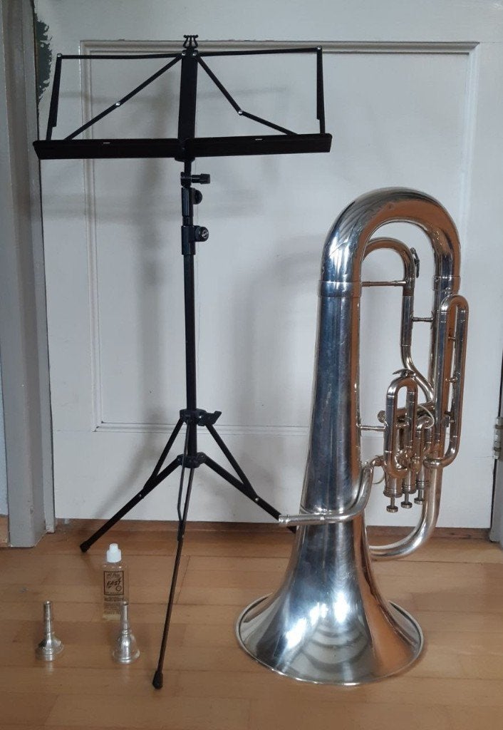 Euphonium Besson, Ophalen, Gebruikt, Euphonium of Tenortuba, Met koffer of draagtas