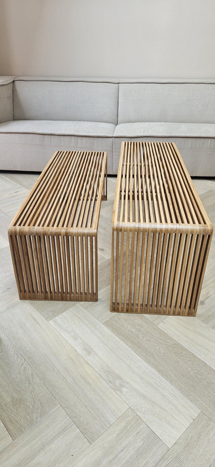 Intratuin bankje of tafel, set van 2, Ophalen, Gebruikt, Overige houtsoorten, 100 tot 150 cm