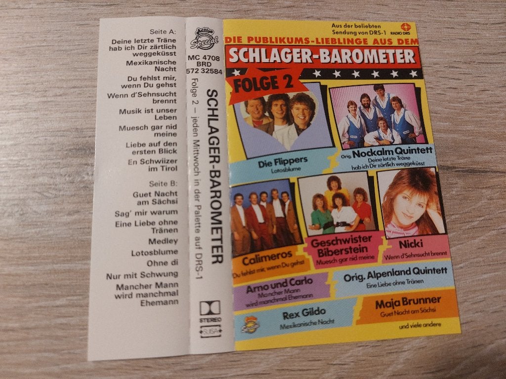 SCHLAGER-BAROMETER FOLGE 2 (MC), Ophalen of Verzenden, Zo goed als nieuw, Origineel, Met bewaardoos, rek of koffer