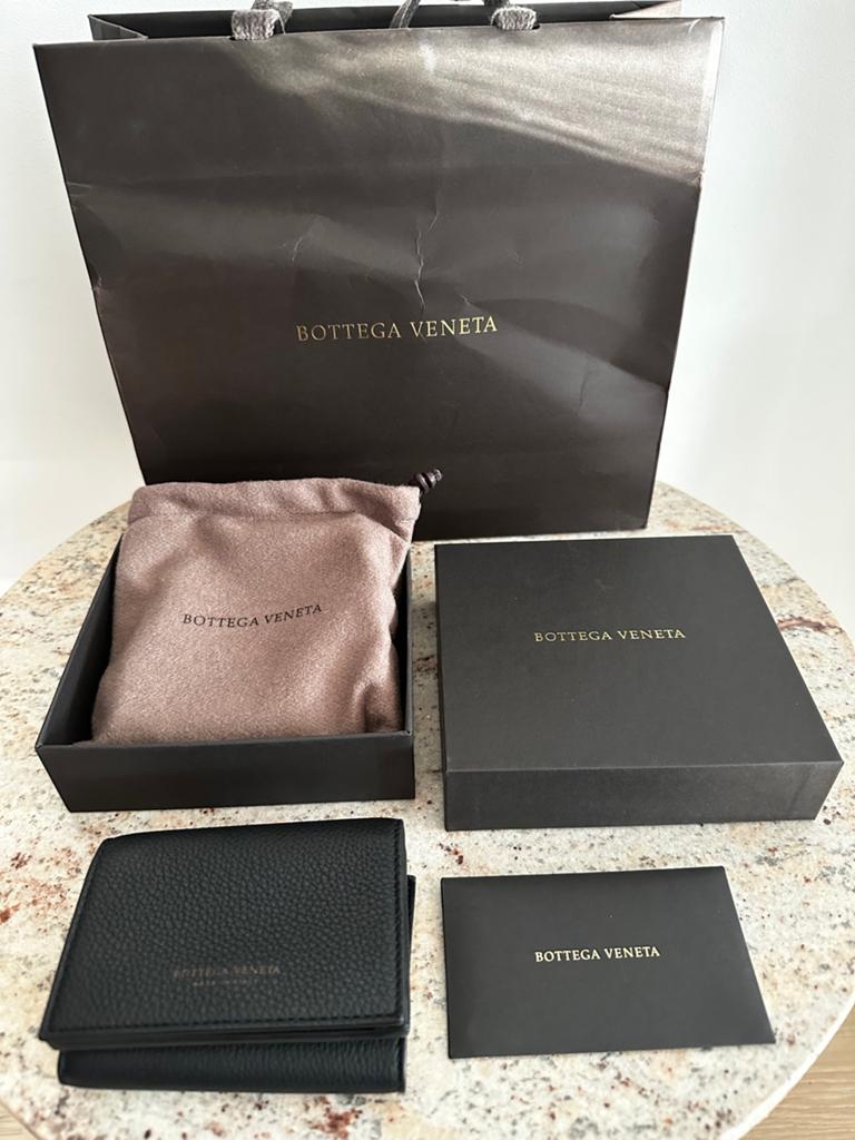 Bottega Veneta portemonnee !!NIEUW!! twv 1200 euro ORIGINEEL, Zwart, Nieuw, Leer, Ophalen