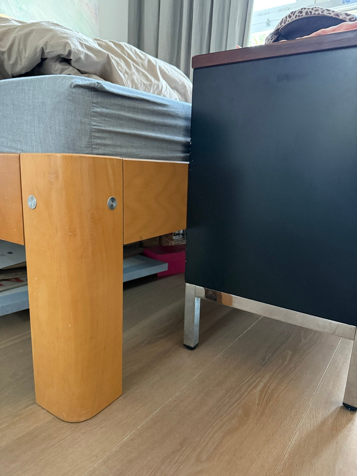 Auping Auronde 180x200 berken, handmatig verstelbaar, Huis en Inrichting, Ophalen, Beige, Tweepersoons, 180 cm