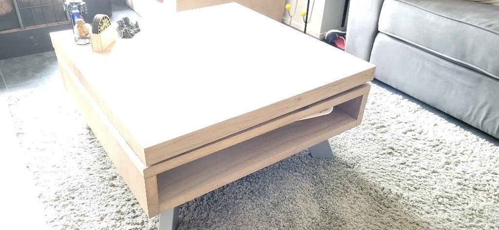 Salon tafel, Ophalen, Gebruikt, 100 tot 150 cm, Vierkant