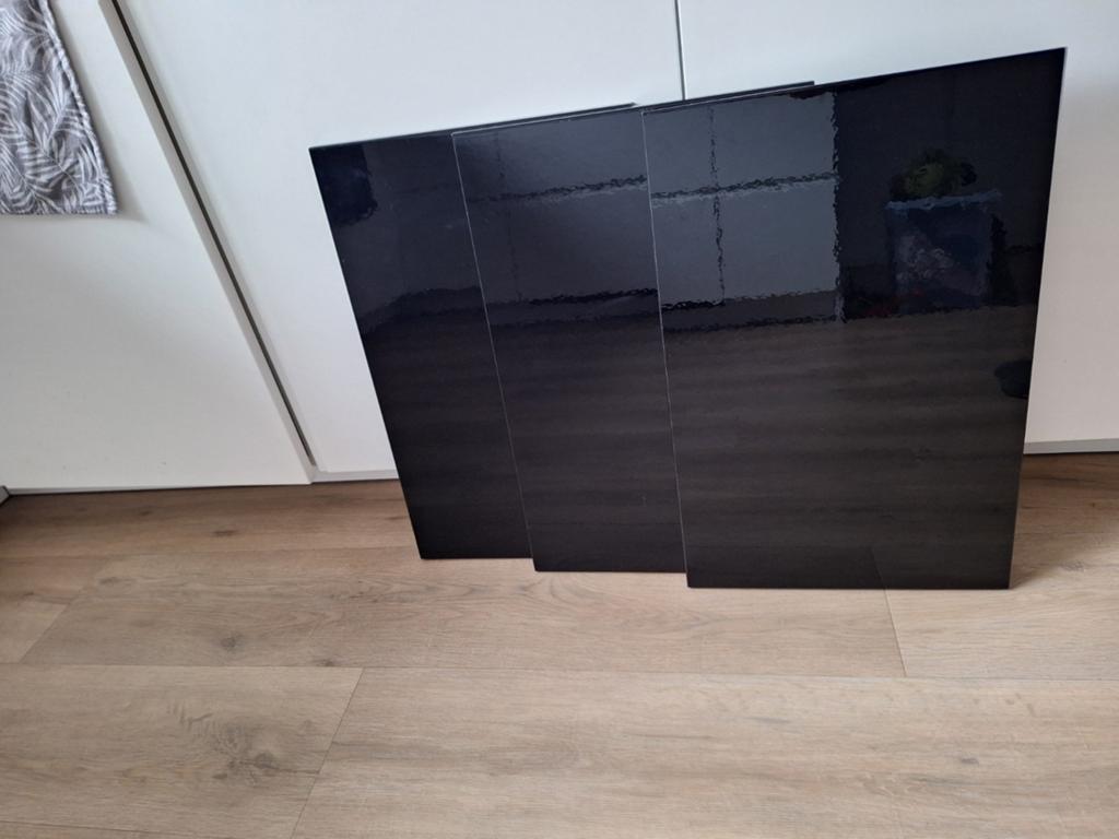 3x besta kastdeur - hoogglans zwart, Ophalen of Verzenden, Gebruikt