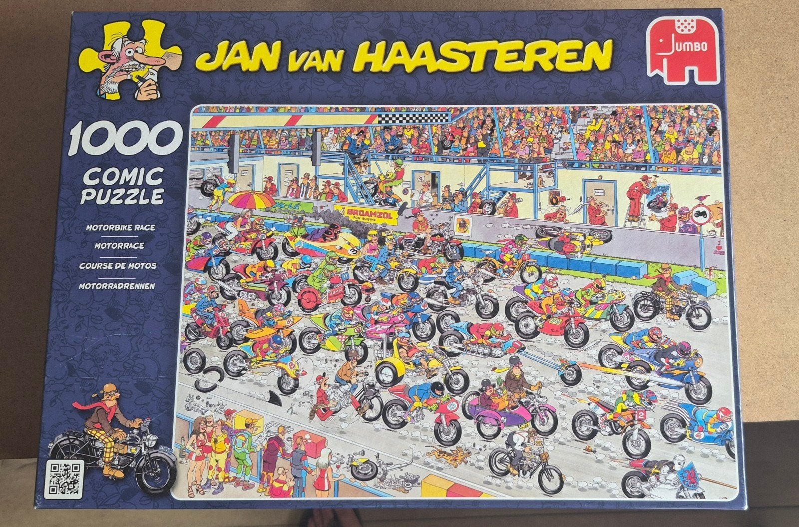 Jan van Haasteren Motorrace 1000 stukjes legpuzzel, Ophalen of Verzenden