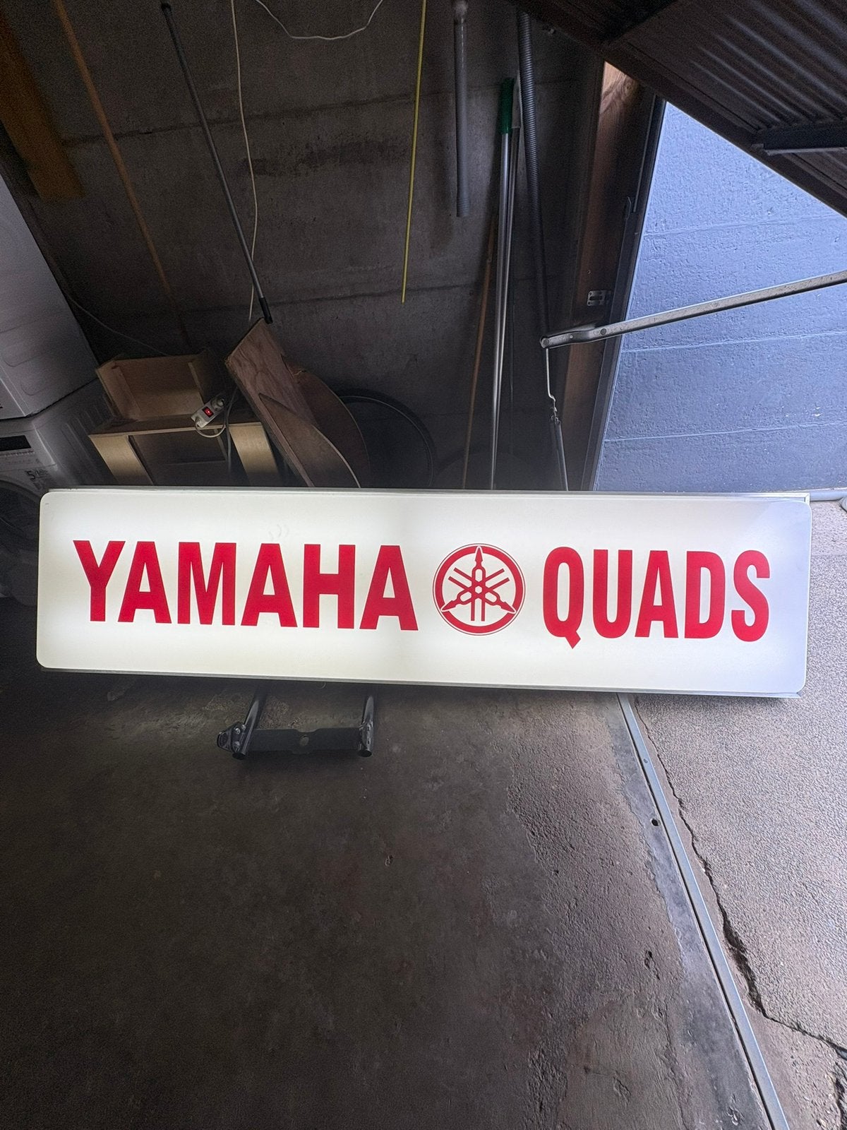 Yamaha Quad Logo Reclamebord, Ophalen, Zo goed als nieuw, Reclamebord