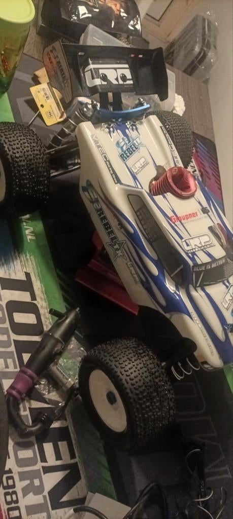 RC nitro auto LRP 1/8 Truggy RTR .28 motor, Ophalen of Verzenden, Gebruikt, Nitro, Auto offroad