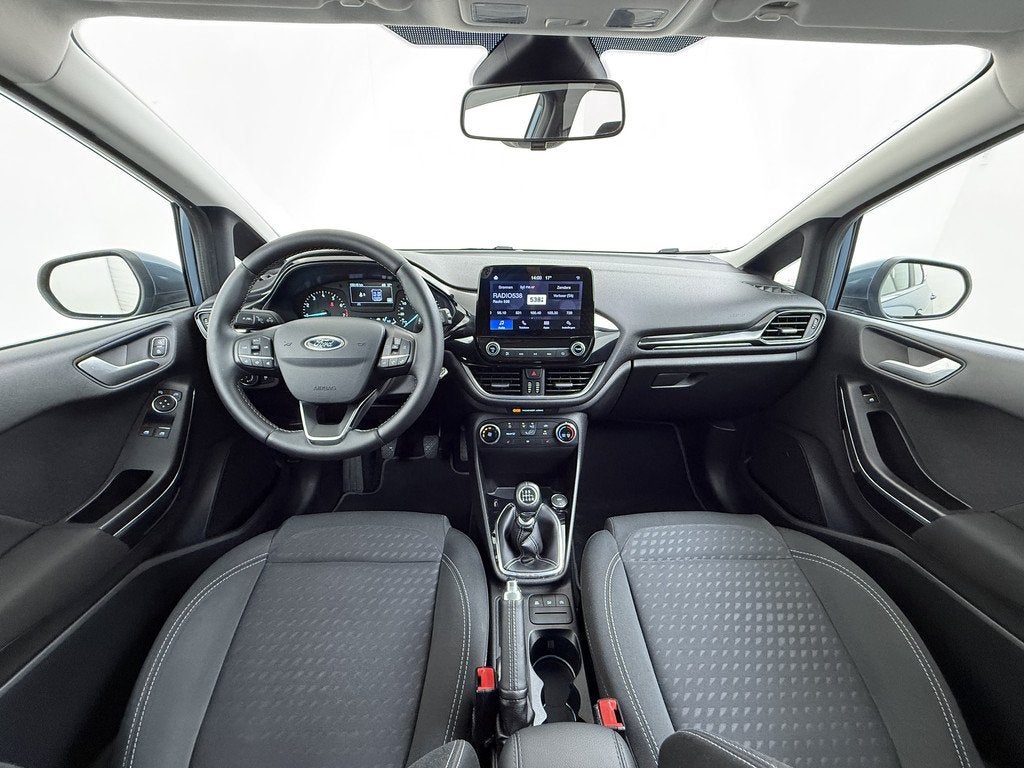 Ford Fiesta 1.0T 126PK Titanium Apple Carplay Android Navi L, Auto's, Voorwielaandrijving, Stof, Gebruikt, Blauw