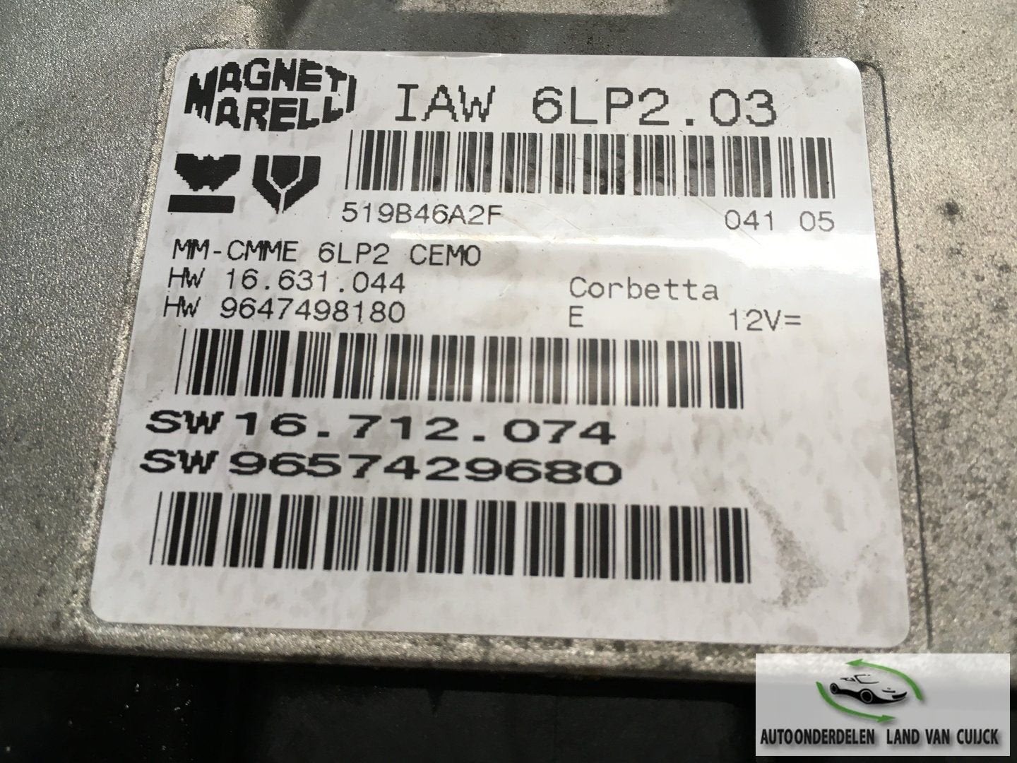 Peugeot 206 Sw 1.4 16v 2005 2500054  ECU Set, Gebruikt, -, -, Ophalen of Verzenden