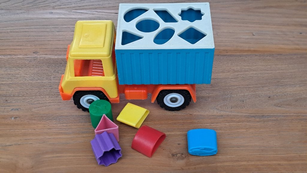 Authentiek kinderspeelgoed auto puzzel spelenderwijs leren, Ophalen of Verzenden, Gebruikt, Puzzelen