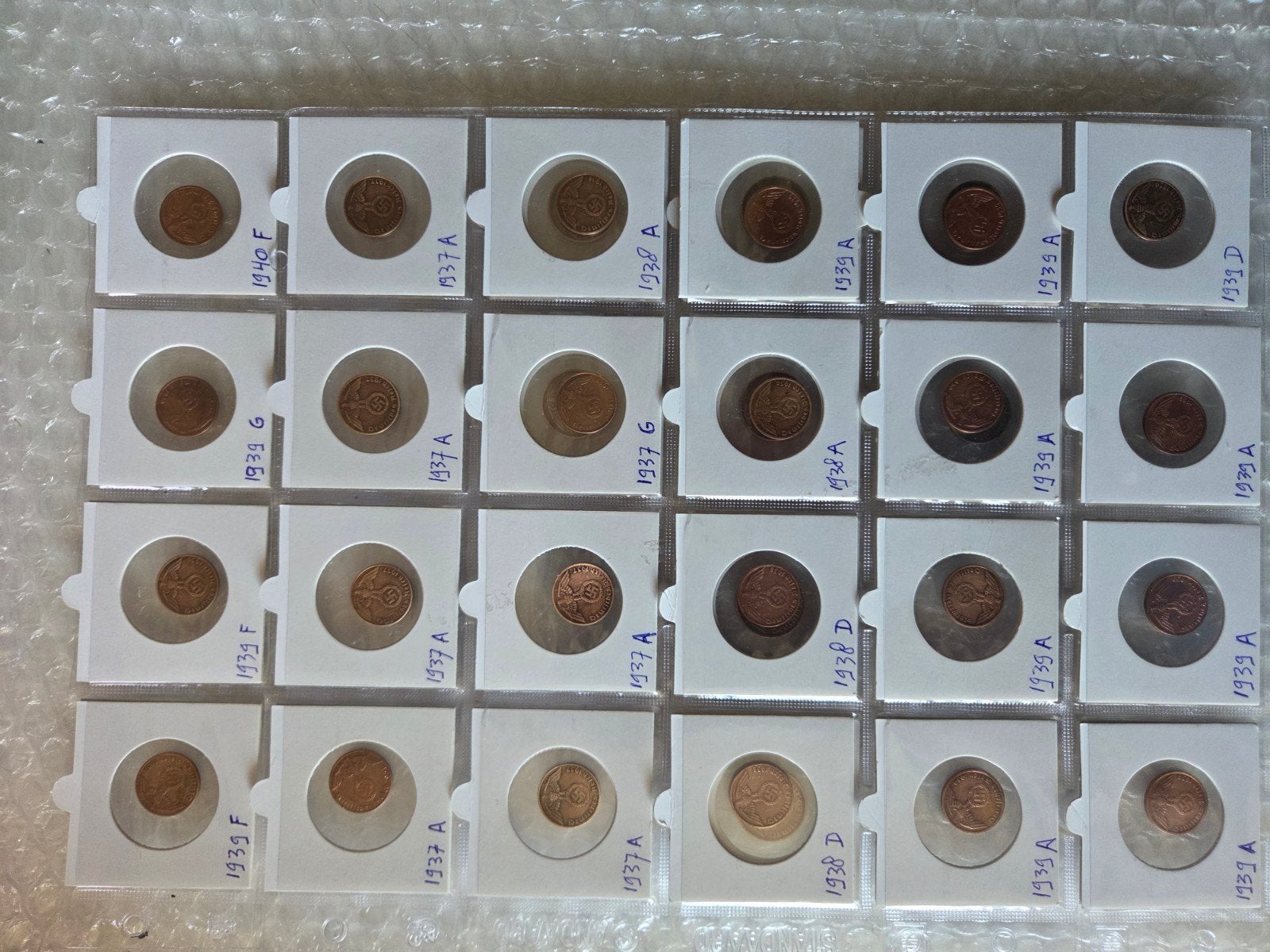 1 reischpfennig ww2 --24 stuks, Ophalen of Verzenden, Duitsland, 2 cent