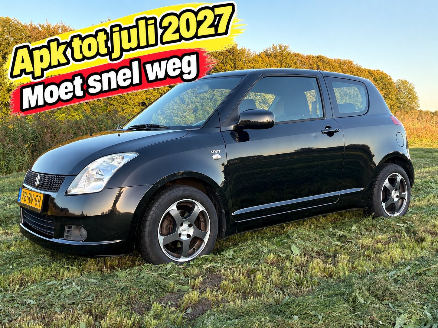 Suzuki Swift 1.5 apk tot juli 2027  keyless entry, Auto's, Voorwielaandrijving, 40 €/maand, Zwart, 4 cilinders