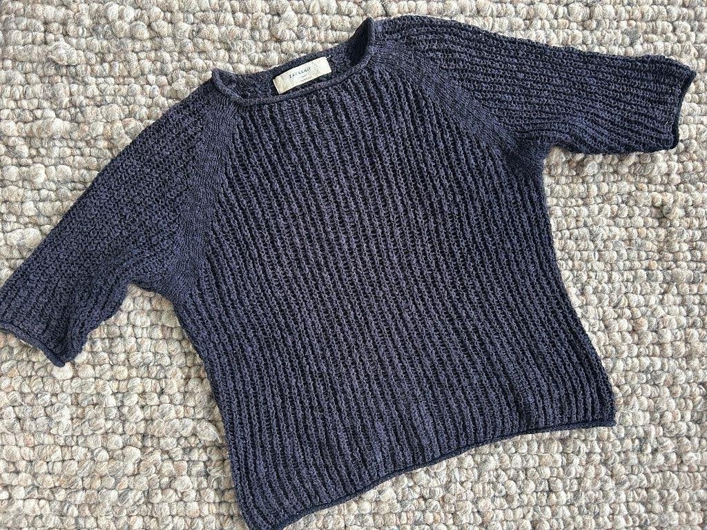 Blauwe grof gebreide ZARA KNIT korte mouw top maat S, Kleding | Dames, Tops, Blauw, Zara, Ophalen of Verzenden, Korte mouw