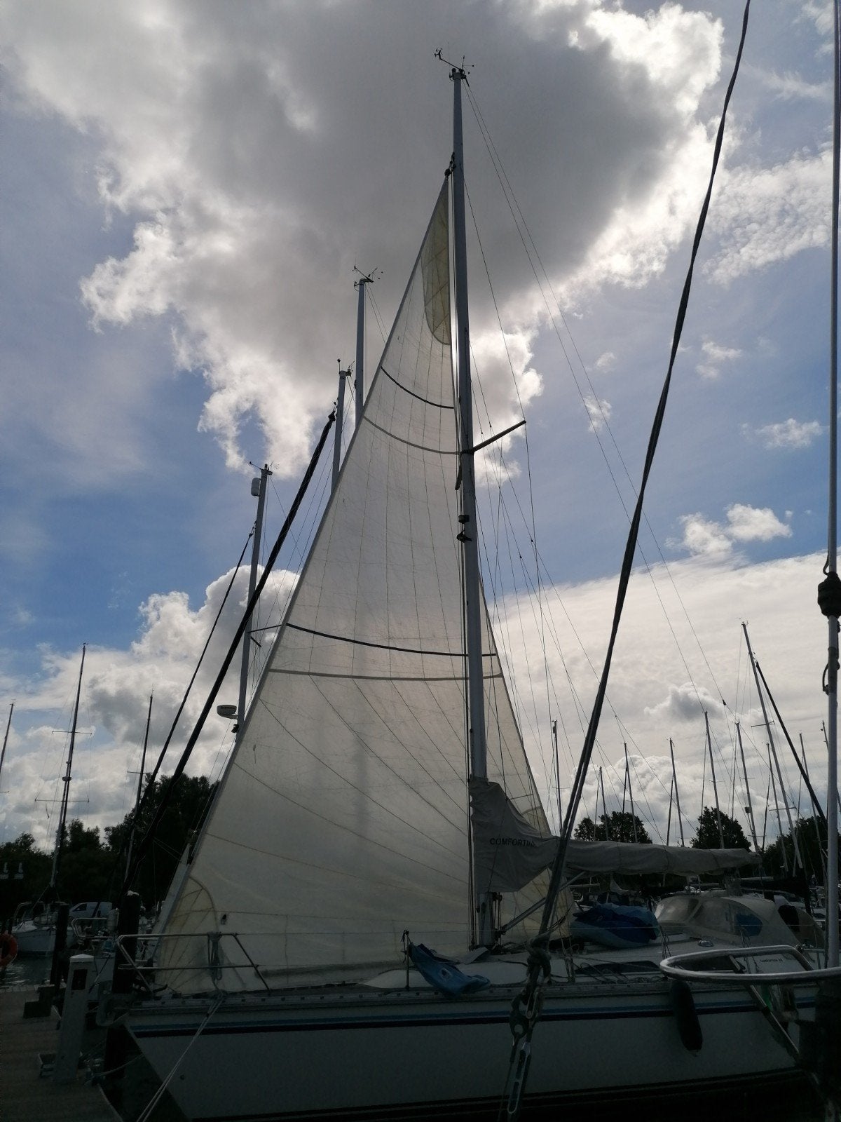 Genua Laminaat, Watersport en Boten, Zeilen en Zeiltoebehoren, 6 meter of meer, Gebruikt, 15 tot 30 m², Ophalen of Verzenden