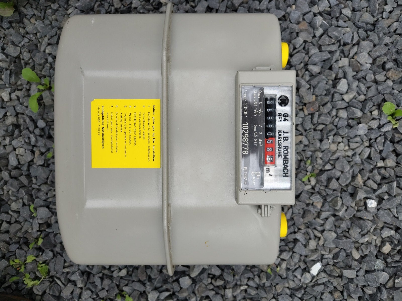 J.B. Rombach G4 gasmeter - Gebruikt, Ophalen of Verzenden, Gebruikt, Overige merken, Overige typen