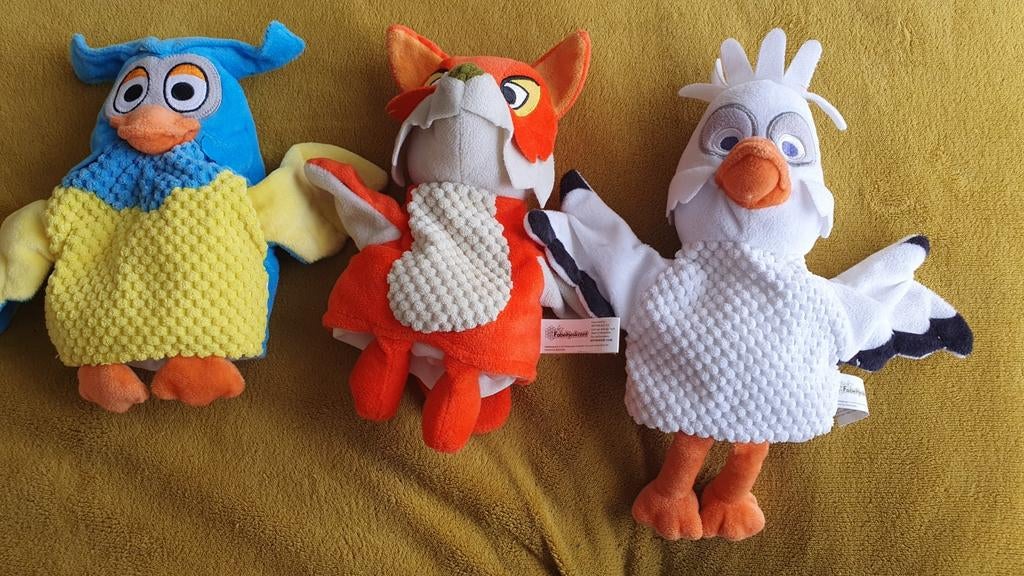 3x De Fabeltjeskrant handpoppen – mooie set, Verzamelen, Poppetjes en Figuurtjes, Ophalen of Verzenden, Zo goed als nieuw