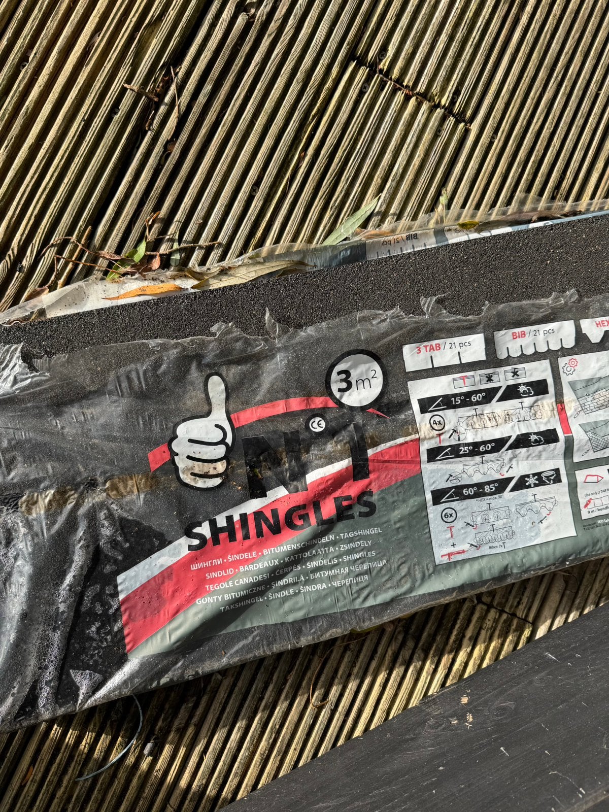 3 m2 shingles, Ophalen, Overige materialen, Zwart, Overige typen