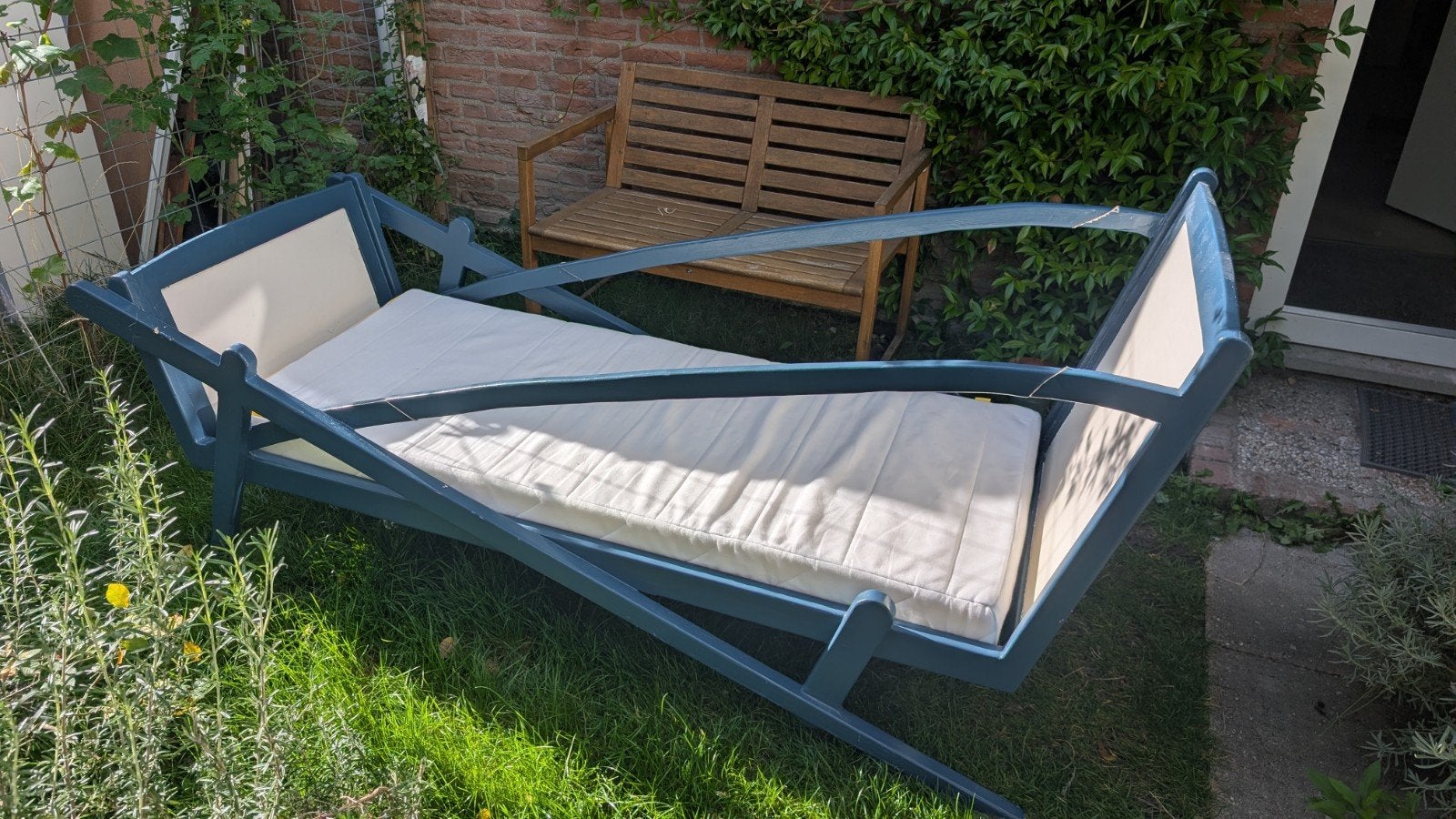 Uniek kinderbed (Zweeds design) - 160x70cm matras, Gebruikt, 70 tot 85 cm, 160 tot 180 cm, Ophalen