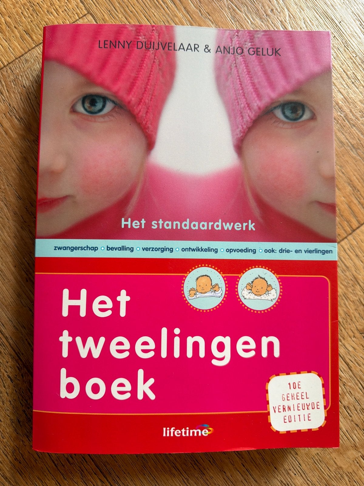 Anjo Geluk - Het tweelingenboek, Anjo Geluk; Lenny Duijvelaar, Zwangerschap en Bevalling, Ophalen of Verzenden, Zo goed als nieuw