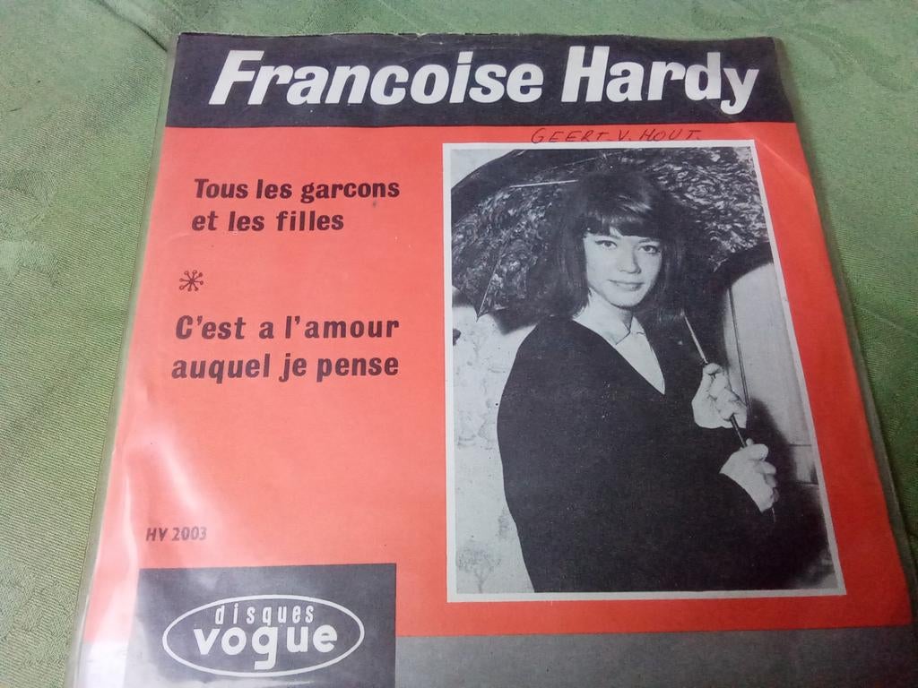Francoise Hardy.      Tous les garcons et les filles, Verzenden, Gebruikt, 7 inch, Single