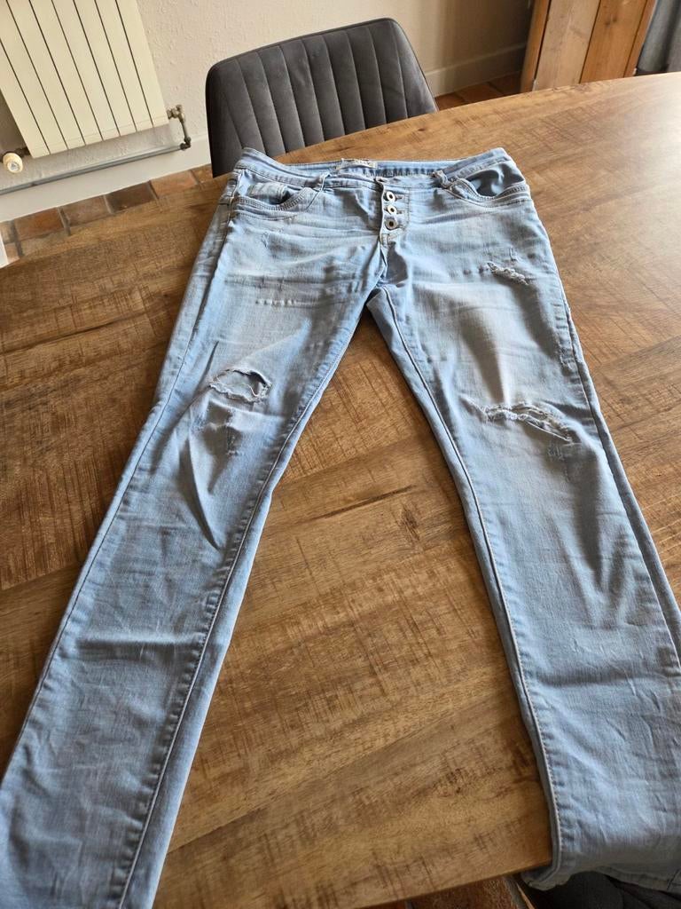 Jewelly spijkerbroek lichte wassing maat XL (42), Kleding | Dames, Spijkerbroeken en Jeans, Ophalen of Verzenden, Zo goed als nieuw