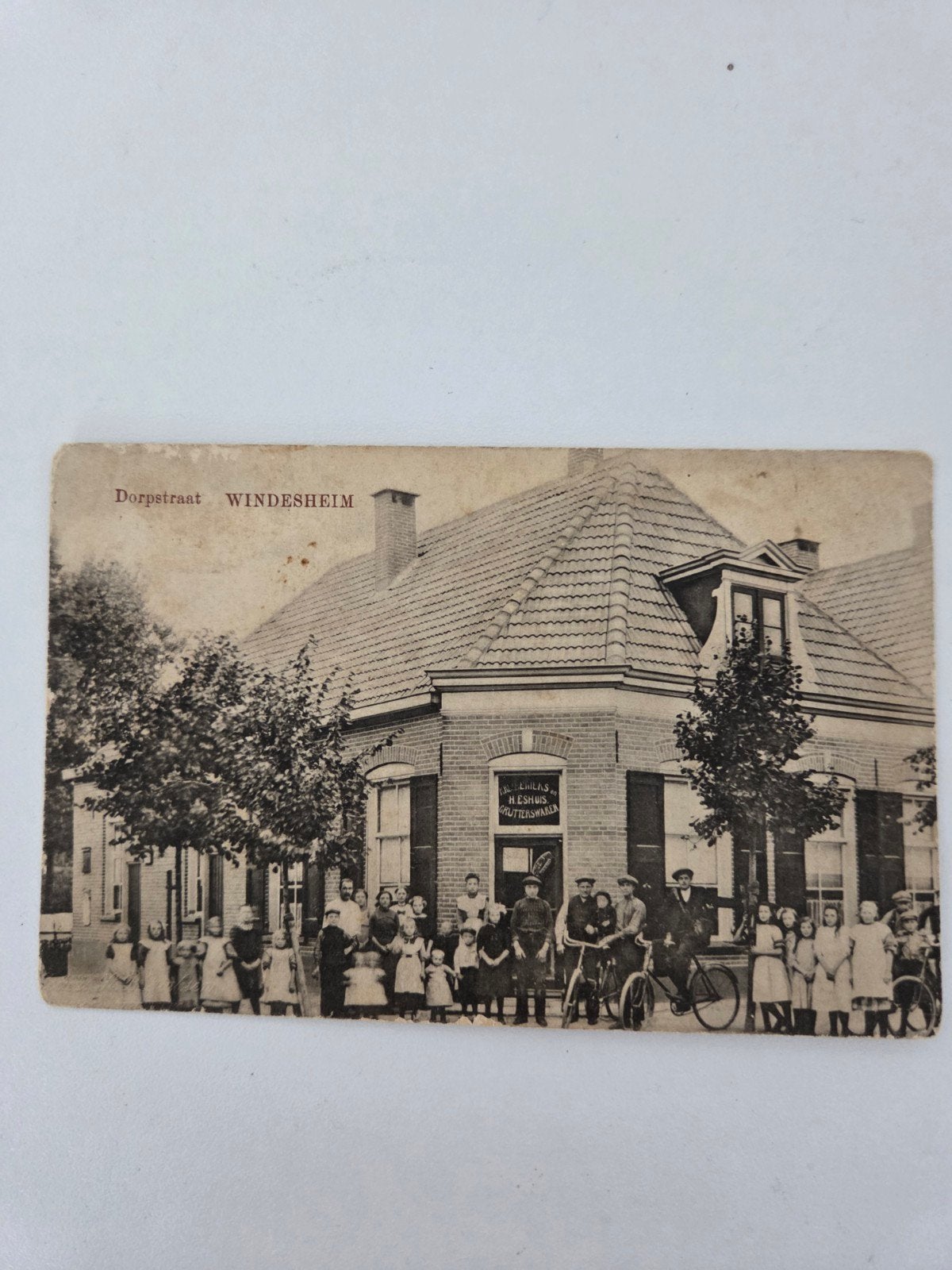 Oude ansichtkaart Windesheim Dorpstraat, Ophalen of Verzenden, Voor 1920, Gelopen, Overijssel
