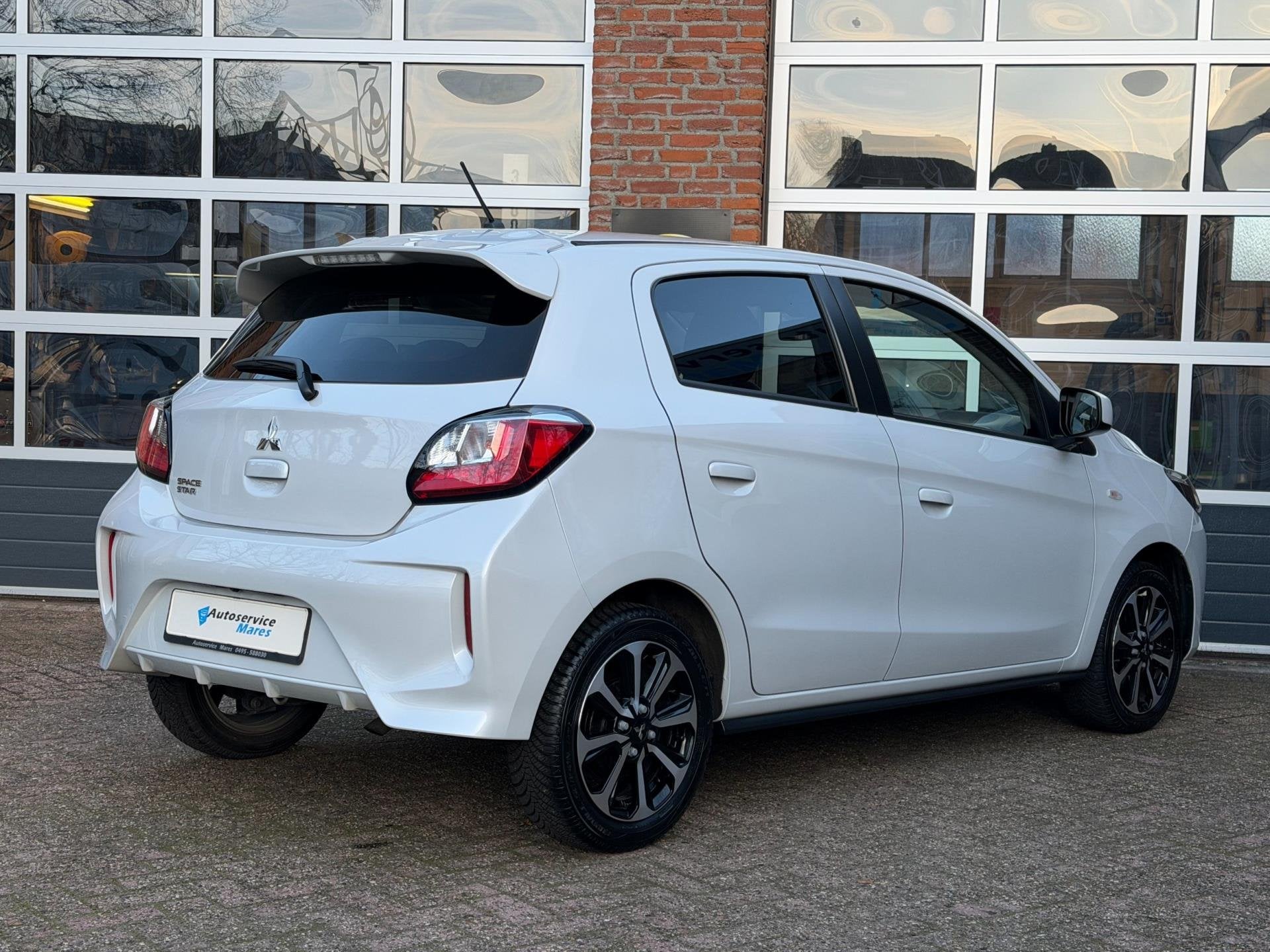 Mitsubishi Space Star 1.2 Instyle, parelmoer, camera, Airco,, Dealer onderhouden, Stof, Gebruikt, Zwart