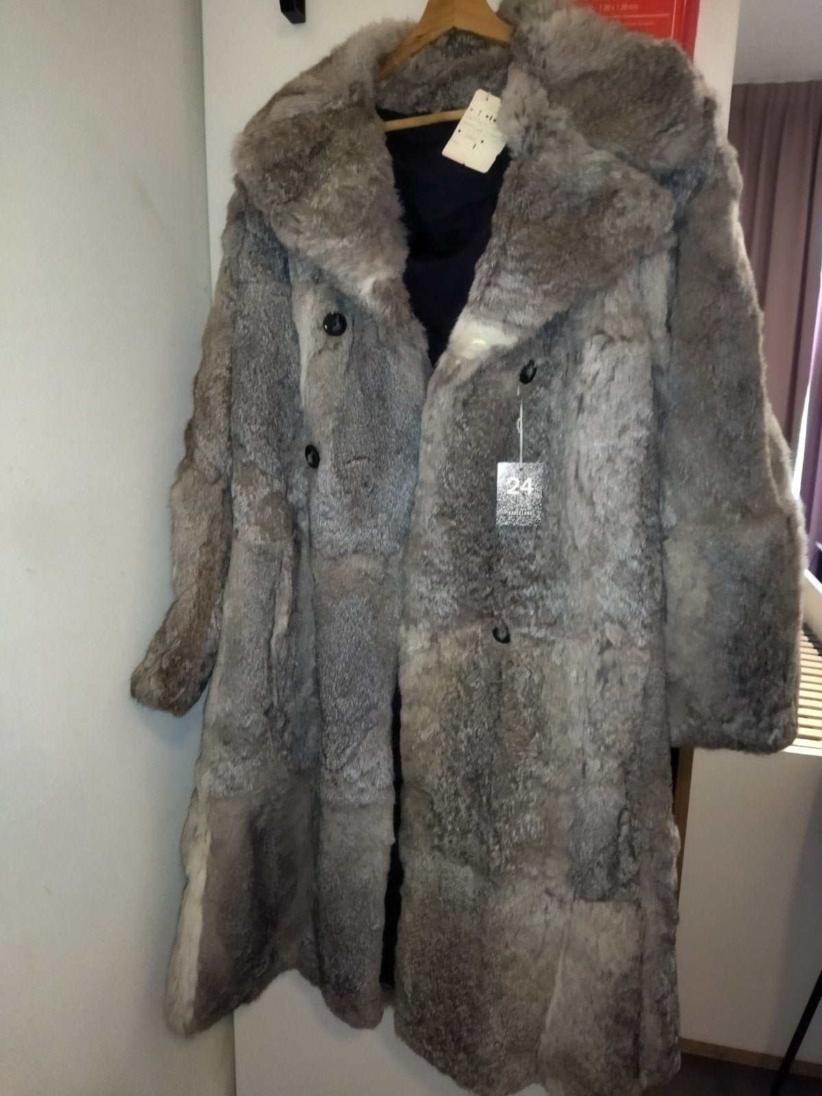 Luxe konijnenbont trenchcoat - Maat 50 - Barcelona, Barcelona, Ophalen of Verzenden
