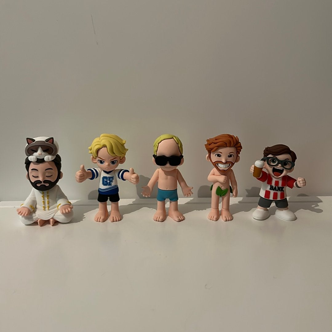 Bankzitters Mini Poppetjes - Set van 5 - Goede staat, Ophalen, Nieuw