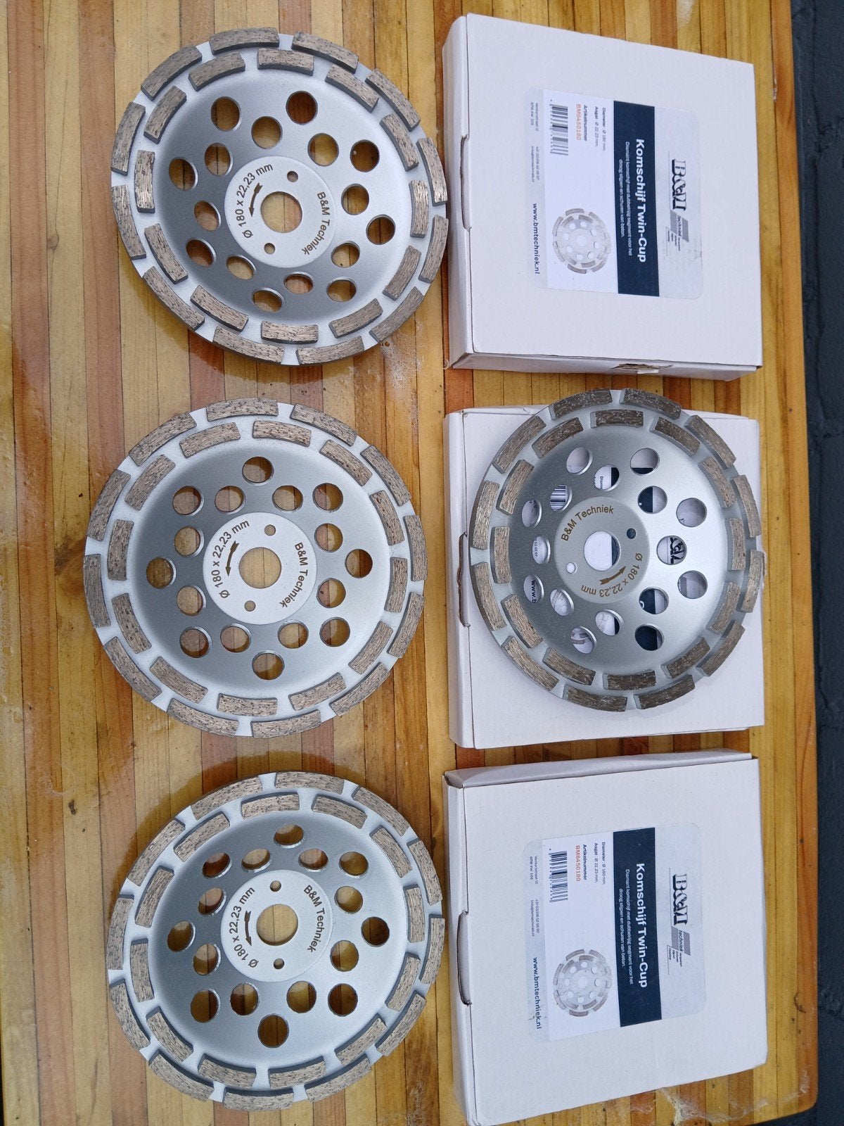 4x Diamant Komschijf Ø180mm voor Beton, Coating, Lijmresten, Ophalen of Verzenden, Nieuw, 1200 watt of meer, Overige typen