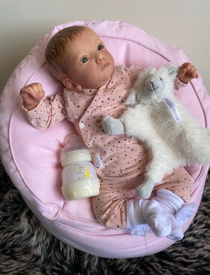 Reborn baby meisje met certificaat 🩷, Verzenden, Zo goed als nieuw, Babypop, Levensecht of Reborn