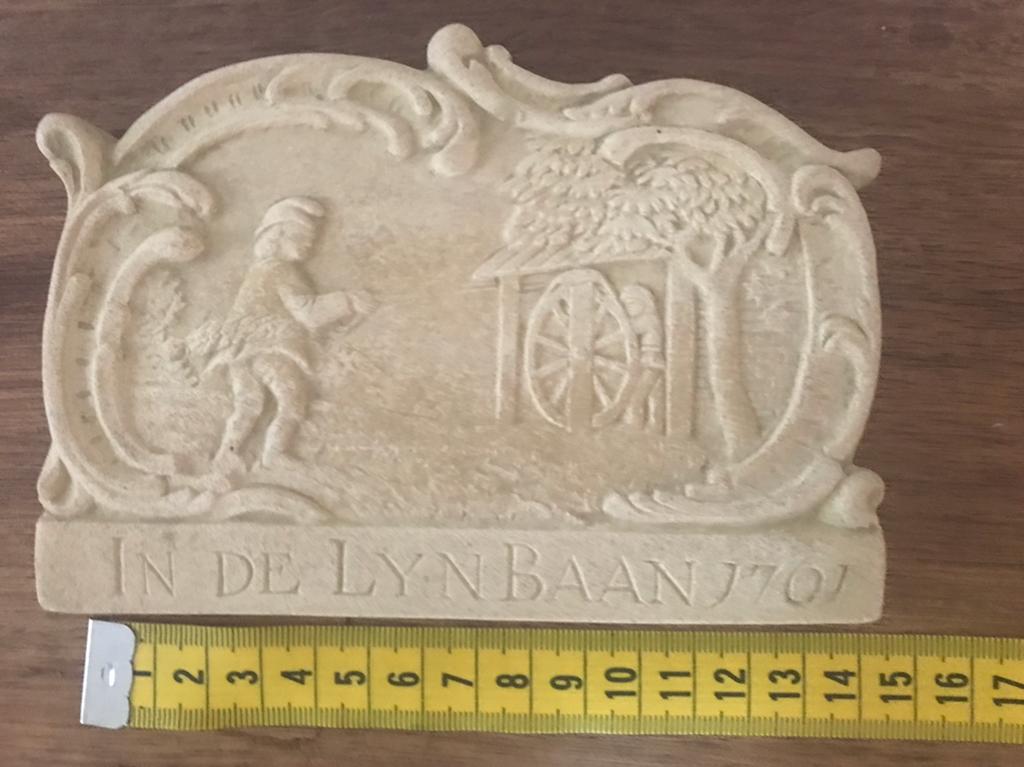 Gevelsteen “In de Lijnbaan 1707”, Ophalen of Verzenden