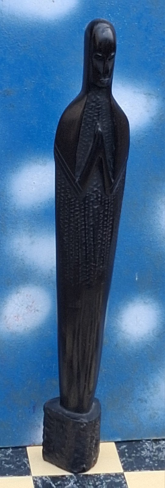 Maagd Maria. Houtsnijwerk. Afrika.  Houtsnijwerk.  34 cm., Ophalen, Houtsnijwerk, Art deco, Handgemaakt
