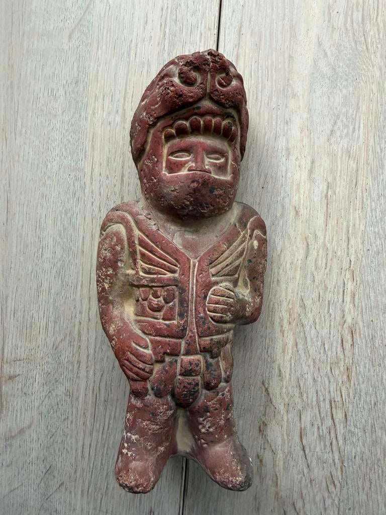 Vintage terracotta beeld uit Mexico, Antiek en Kunst, Curiosa en Brocante, Ophalen of Verzenden