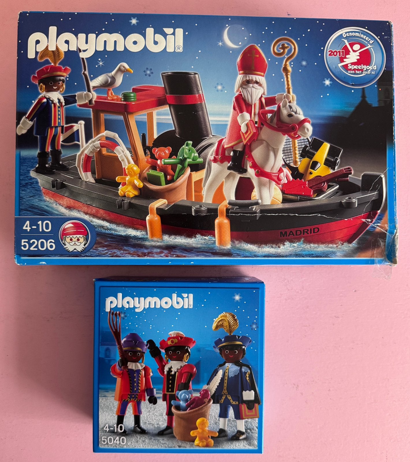 Playmobil 5040 en 5206 sinterklaas stoomboot, Ophalen of Verzenden, Zo goed als nieuw