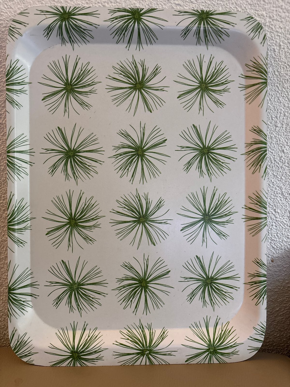 IKEA Vintage 1999 Dienblad Wit Groen Design, Kunststof, Gebruikt, Met opstaande rand, Ophalen of Verzenden