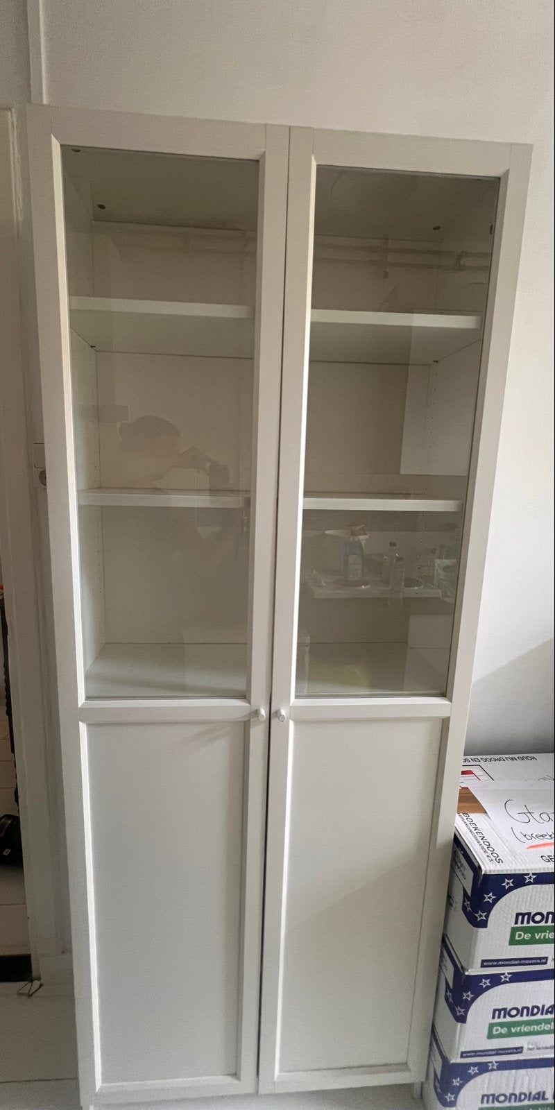 IKEA Billy / Oxberg kast, wit, Huis en Inrichting, Kasten | Vitrinekasten, Ophalen, Gebruikt, 200 cm of meer, 50 tot 100 cm