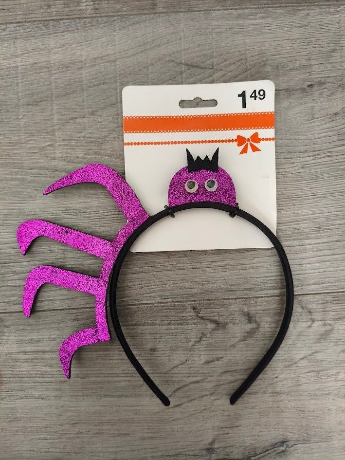 Nieuw meisjes spin haar diadeem paars met glitters, Ophalen of Verzenden, Nieuw, Overige typen, Halloween of Griezel