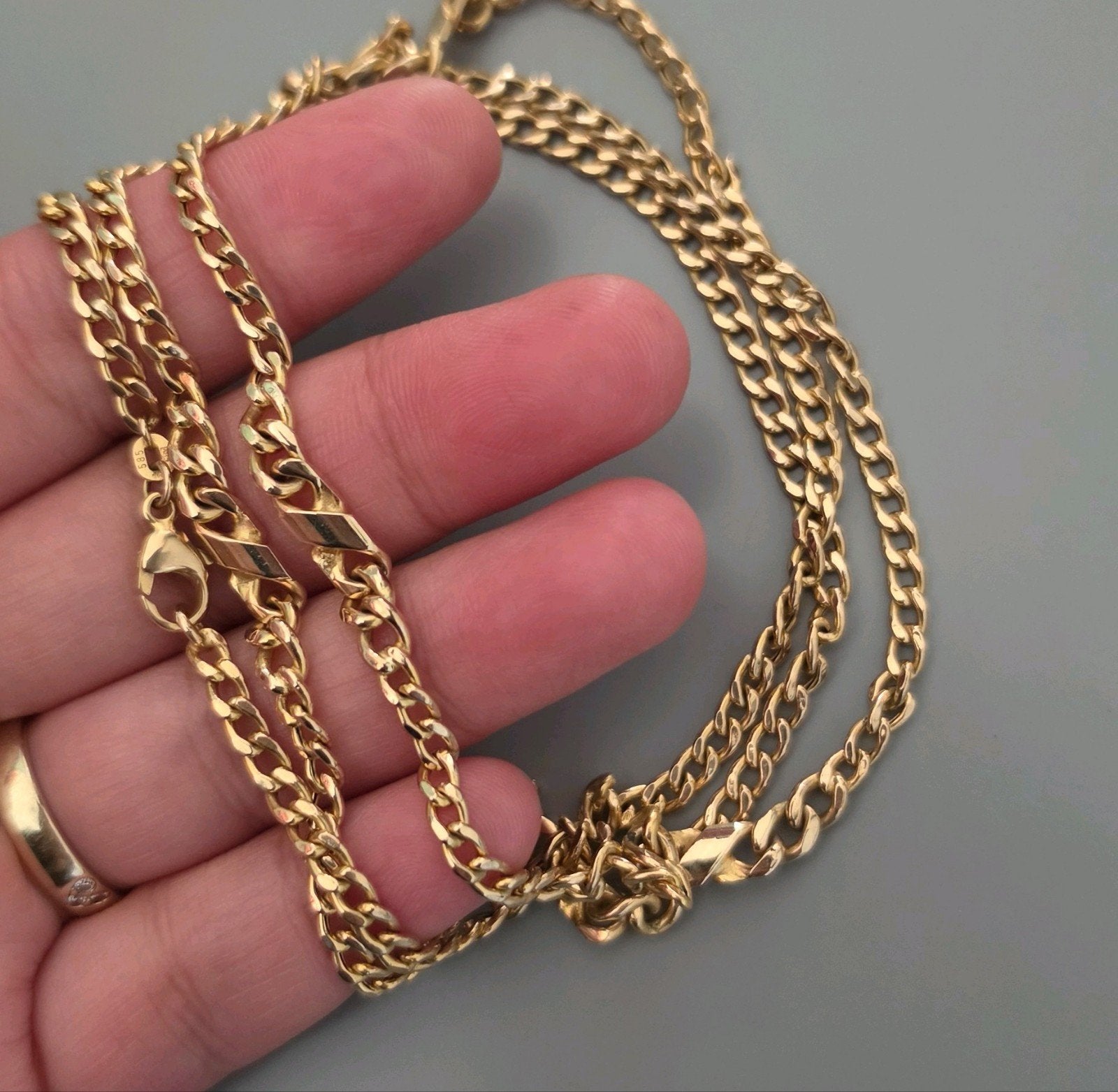 Gouden ketting 14K 585, Dieren en Toebehoren, Vissen | Aquaria en Toebehoren, Ophalen