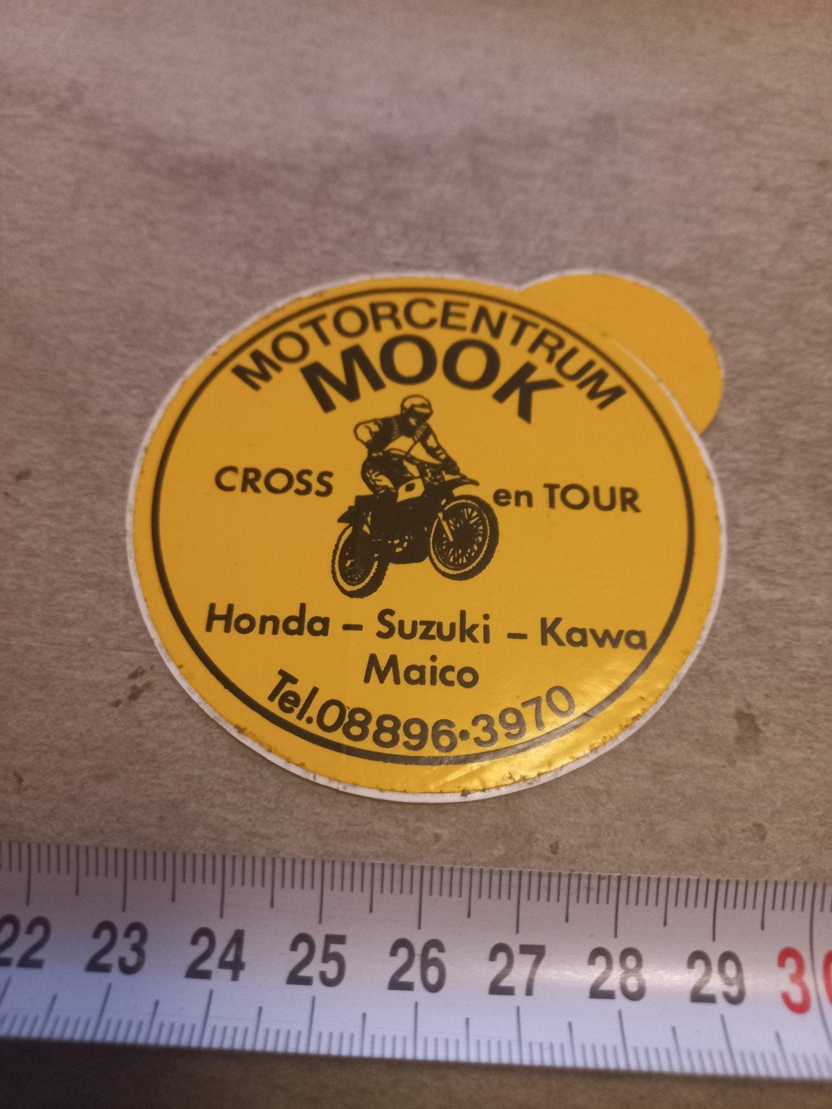 Motorcentrum mookcross/toer suzuki maico honda kawa, Verzamelen, Stickers, Ophalen of Verzenden, Zo goed als nieuw