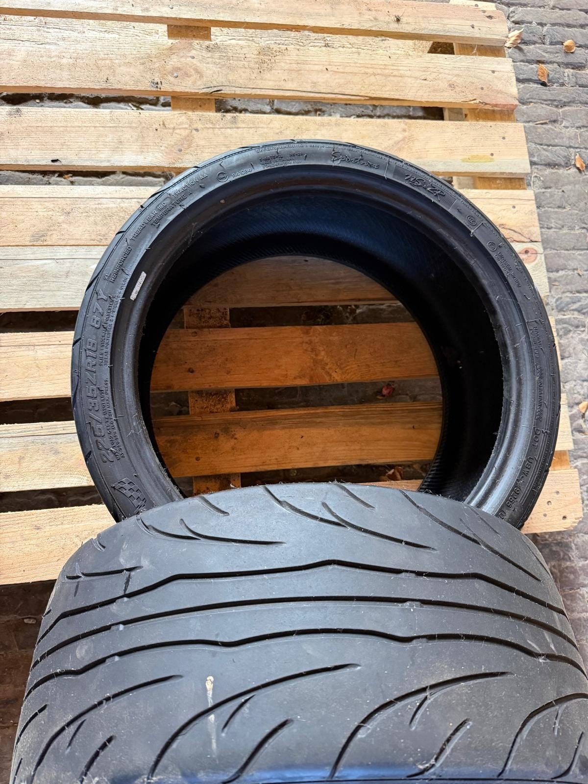 Nankang NS-2R Semi slick banden 2 stuks., Ophalen, 18 inch, Gebruikt, Band(en)