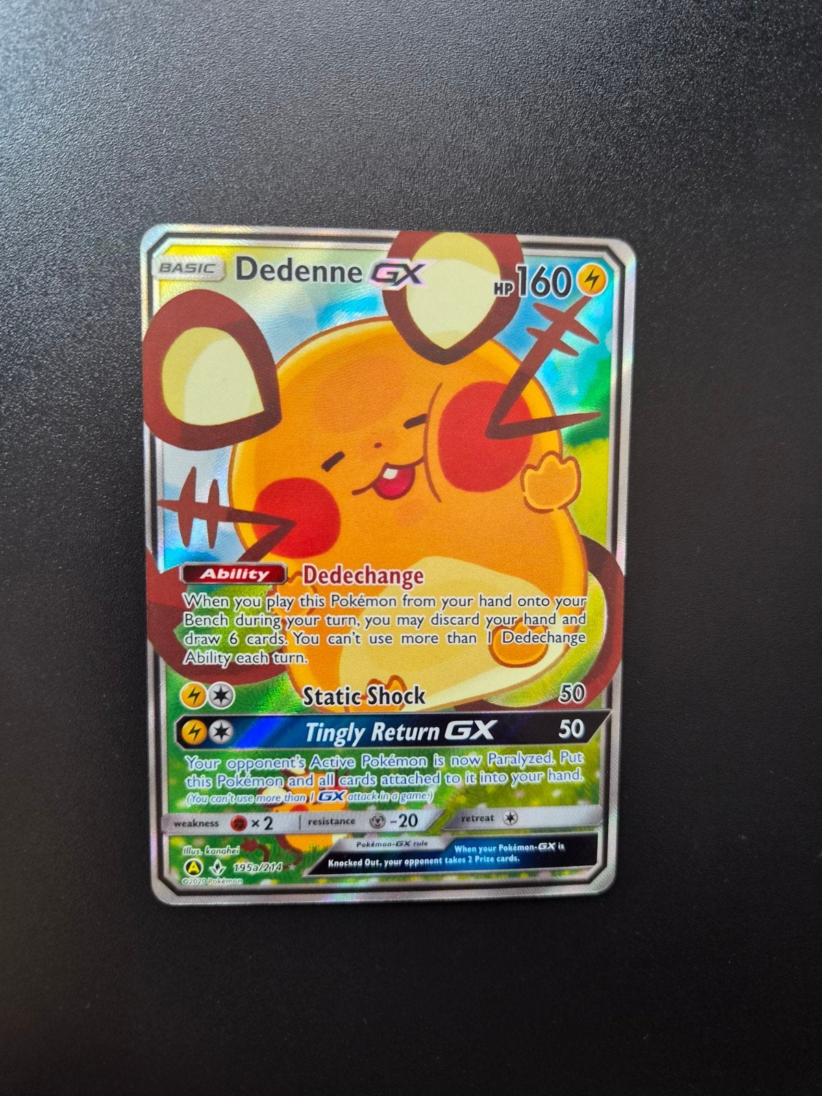 Dedenne 195 A Pokemon Promo Unbroken Bonds, Ophalen of Verzenden, Zo goed als nieuw, Booster, Foil
