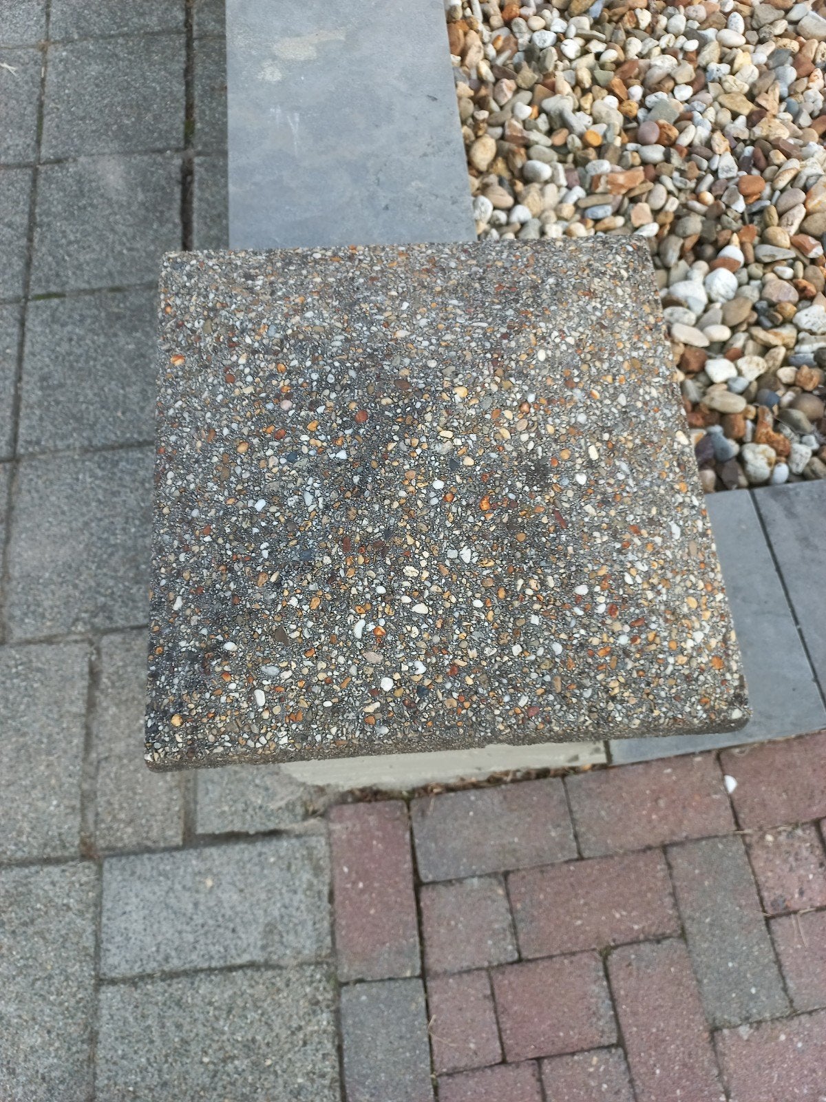 betonnen paalmuts 4 stuks 40x 40cm, Ophalen, Overige materialen, Gebruikt, Grind