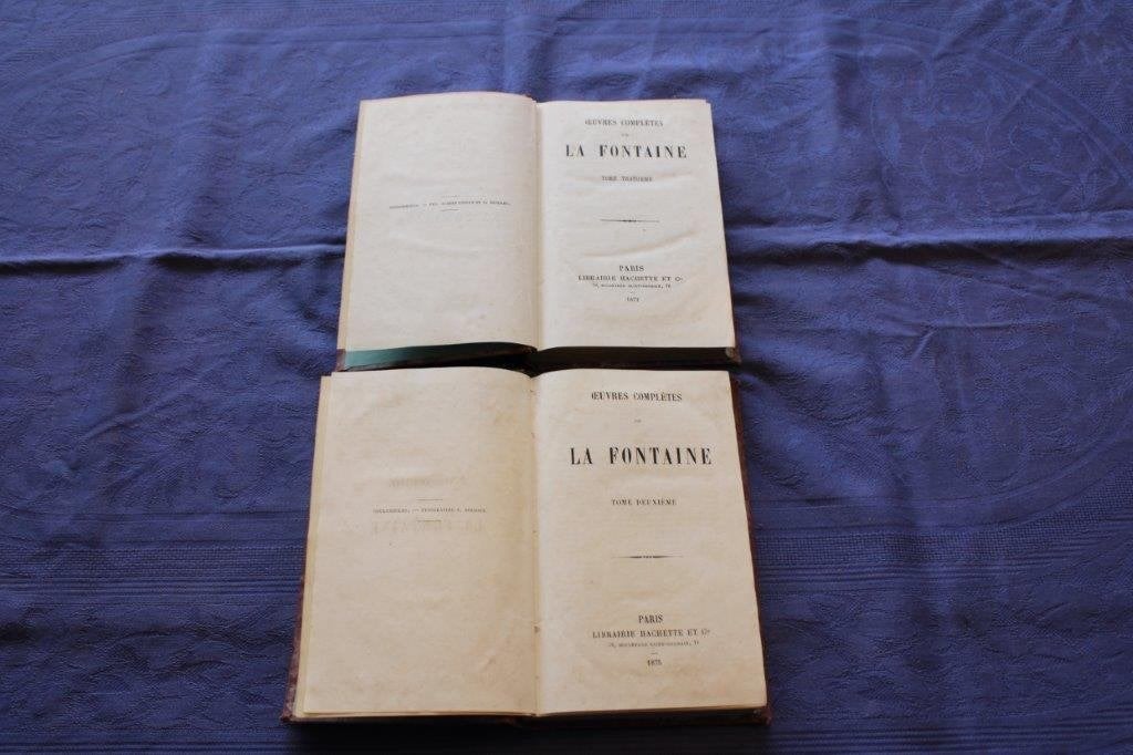 1875-1877 Ouvres completes Jean de la Fontaine deel 2 en 3, Ophalen of Verzenden, Jean de la Fontaine