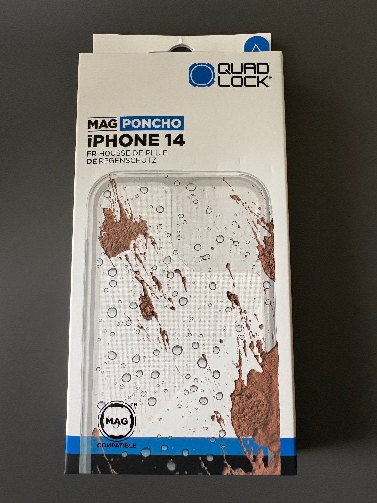 Quad Lock poncho iPhone 14, Ophalen of Verzenden, Zo goed als nieuw, Quad Lock, IPhone 14